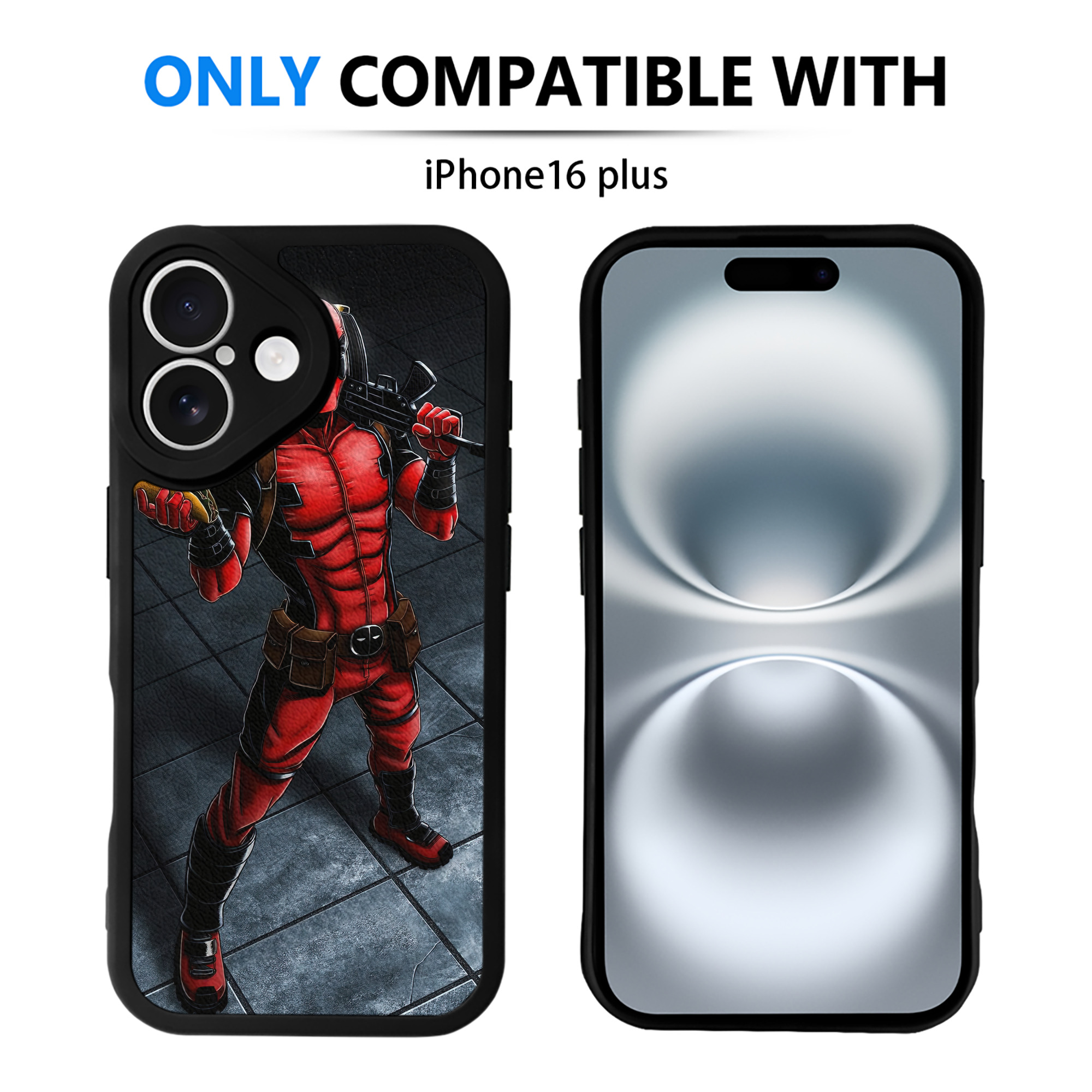 Deadpool デッドプール 【iPhone 16シリーズ対応】シリコンスマホケース（レザー調） 材質：シリコン